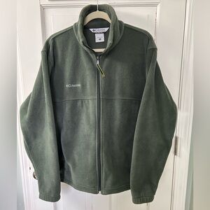 -Columbia Men's Green Fleece Jacket Medium